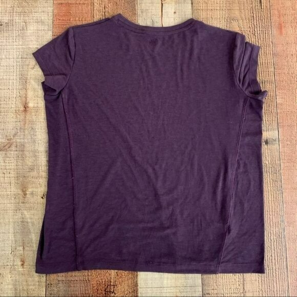 Athleta Girl Allyson Felix Purple Active Short Sleeve Top Tee T-Shirt Small 7 - Picture 7 of 7
